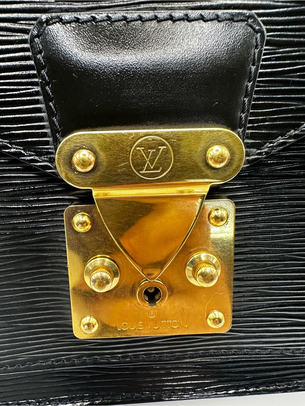 Louis Vuitton Black Epi Leather Top-Handle Satchel with Gold Hardware - Picture 3 of 16
